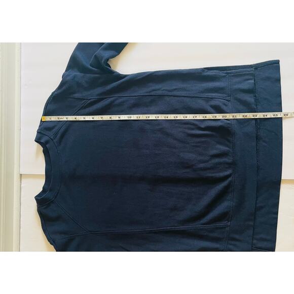 Sweaty Betty Size XXS After Class Longline Sweatshirt Long Sleeve Navy Blue - Picture 10 of 13
